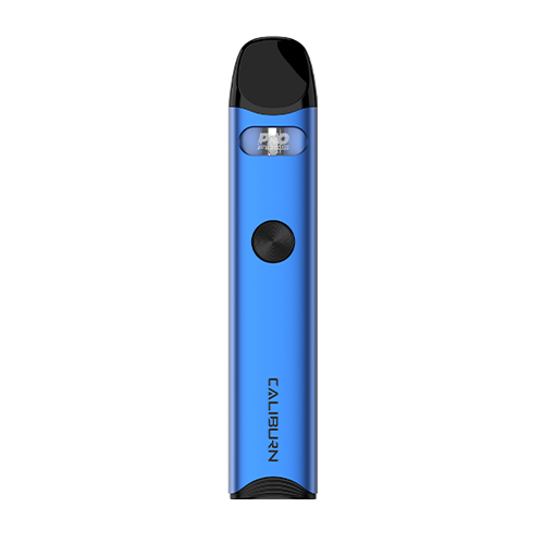 Vaper using the CALIBURN A3 button-lock feature for safety